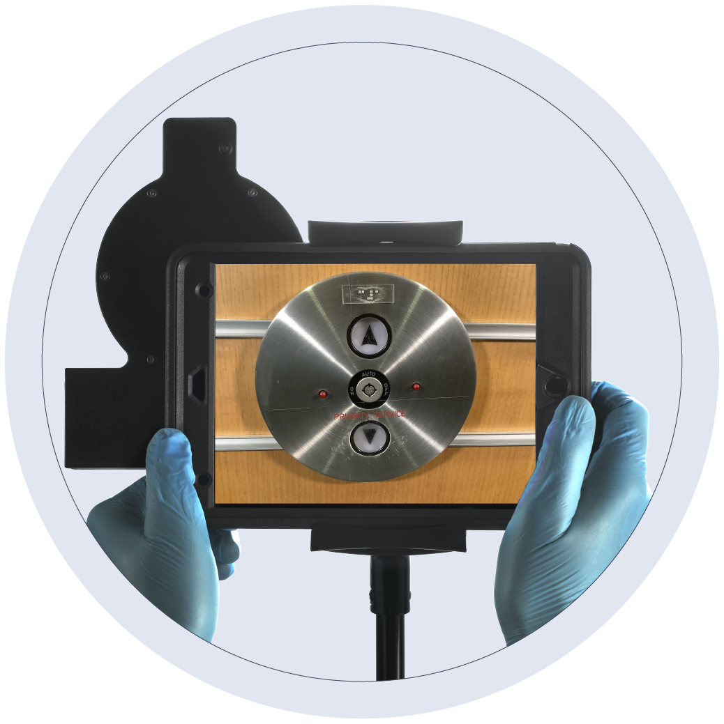 Tablet showing Optisolve Pathfinder imaging